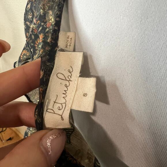 Let Me Be by Anthropologie Sheer Femme Ruffle Boho Maxi Buttondown Shirt SMALL - Picture 7 of 10